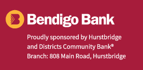 Proudly sponsored by Hurstbridge and Districts Community Bank. Branch: 808 Main Road, Hurstbridge.